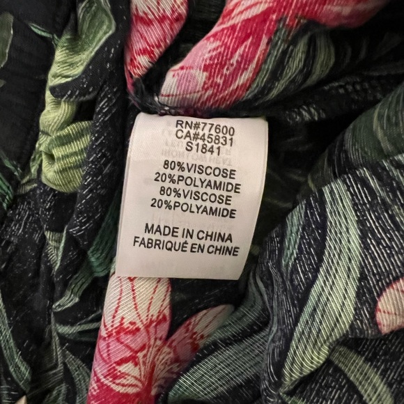 NWT Free People Sandrine Rose Butterfly Tropical Bush Pants - Picture 13 of 13